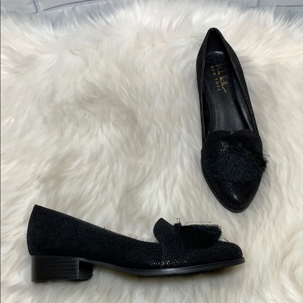 Nicole Miller TajTas‎ Black Tassel Slip Ons Size 6